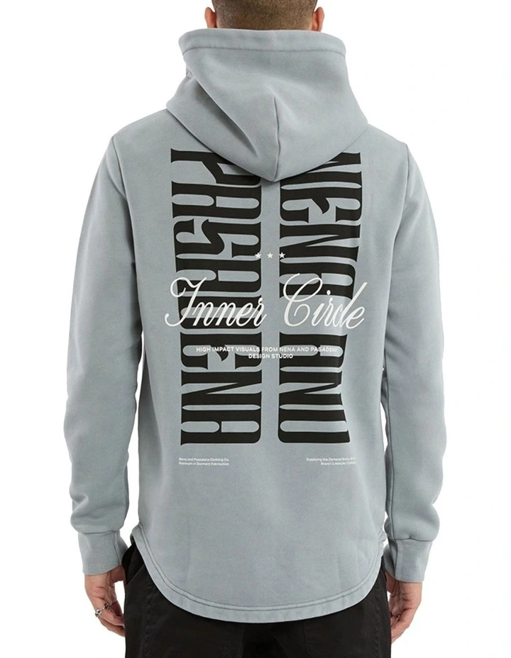 Dynamic Dual Curved Hoodie in Grey image 2
