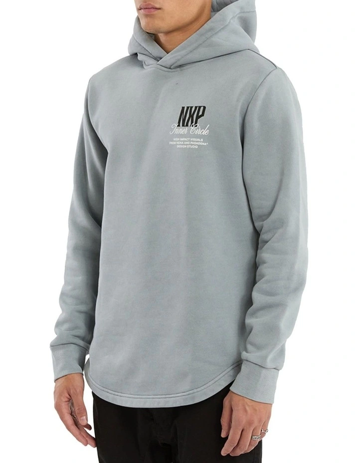 Dynamic Dual Curved Hoodie in Grey image 5