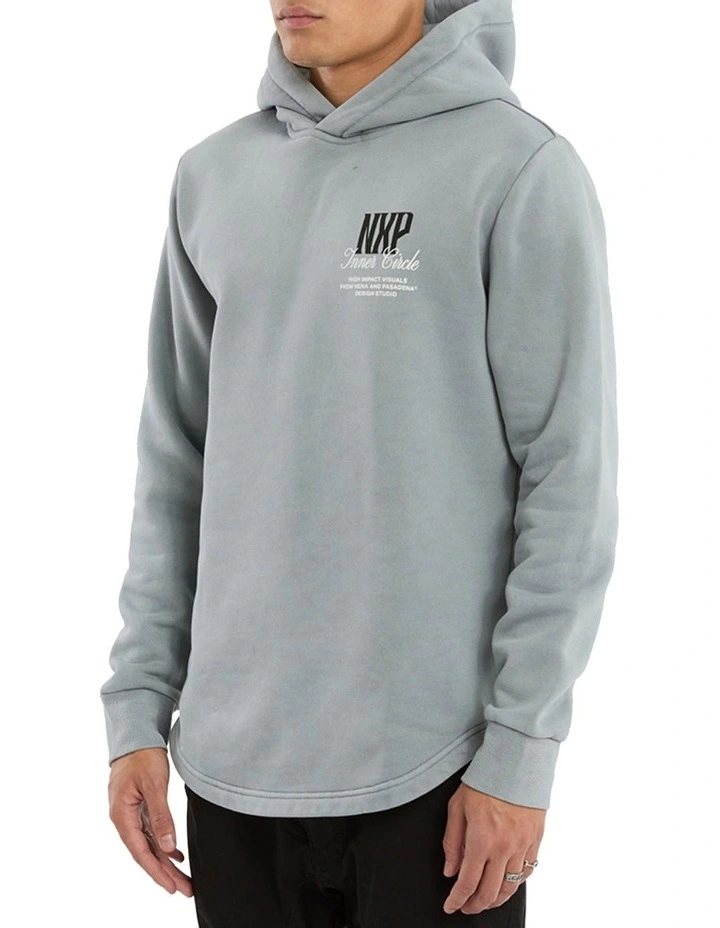 Dynamic Dual Curved Hoodie in Grey image 6
