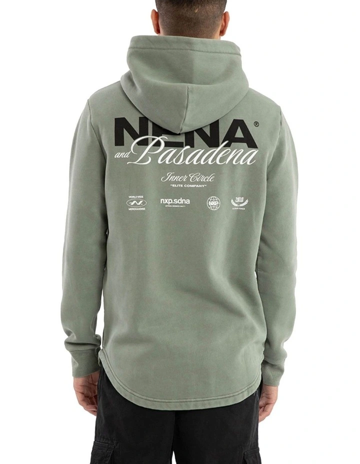 Neutral Dual Curved Hoodie in Grey image 1