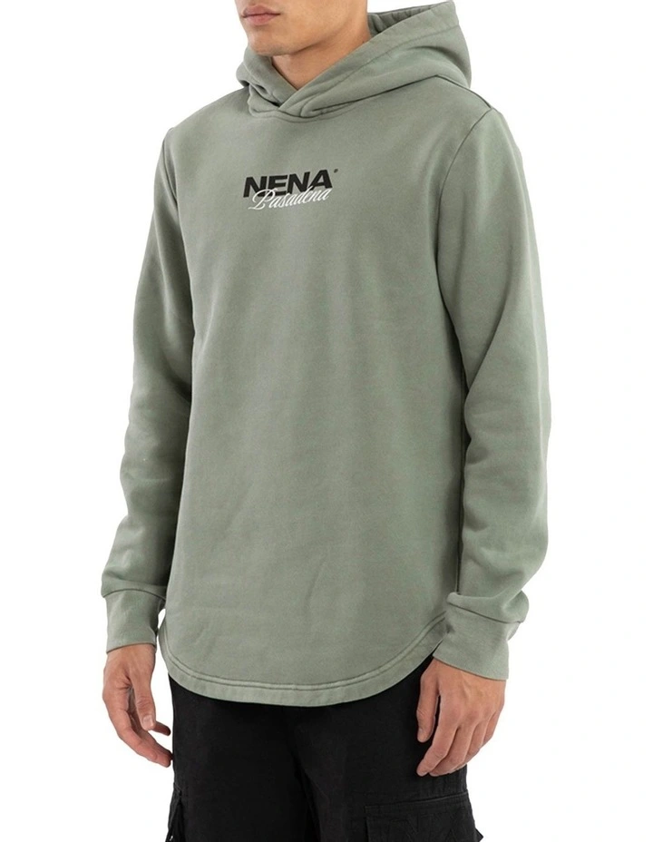 Neutral Dual Curved Hoodie in Grey image 3