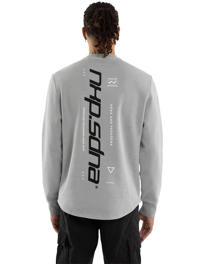 Independent Curved Sweater in Grey image 1