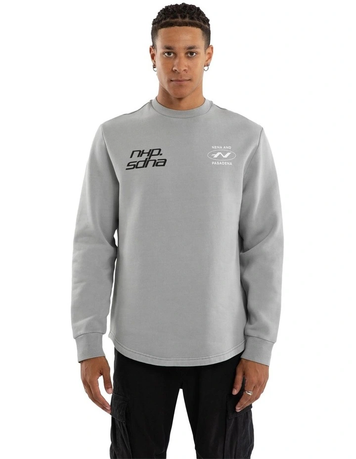 Independent Curved Sweater in Grey image 2