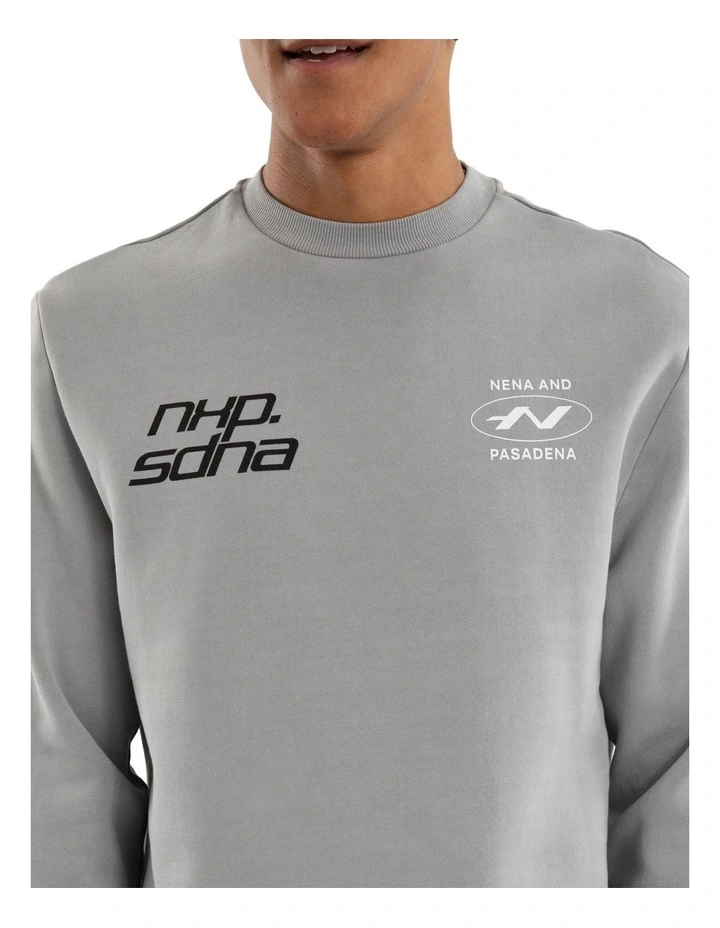 Independent Curved Sweater in Grey image 4