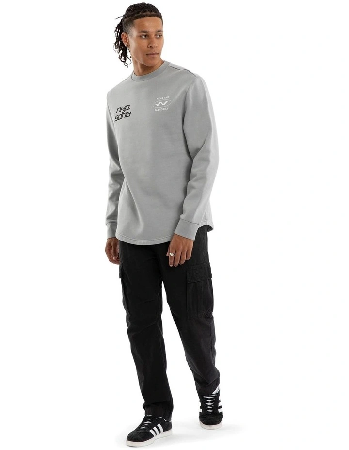 Independent Curved Sweater in Grey image 6