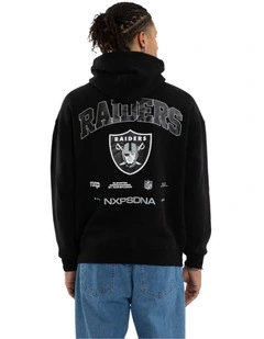 NFL Raiders Relaxed Hoodie in Jet Black