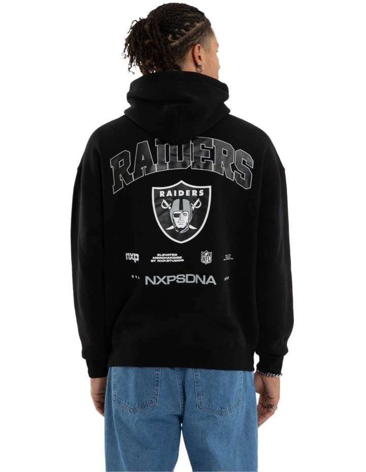 NFL Raiders Relaxed Hoodie in Jet Black image 1
