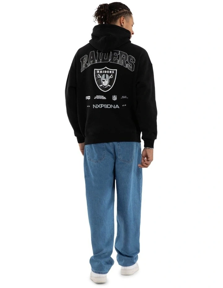 NFL Raiders Relaxed Hoodie in Jet Black image 4