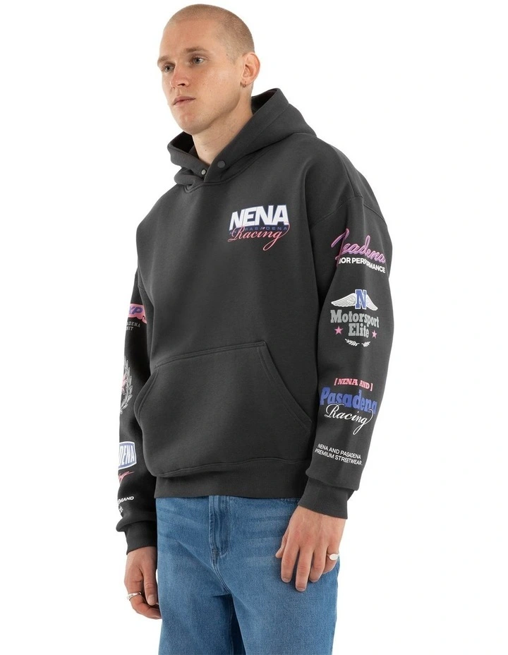 Stream Box Fit Hoodie in Asphalt image 3