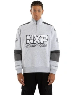 Eternal Zip Pullover Sweater in Grey