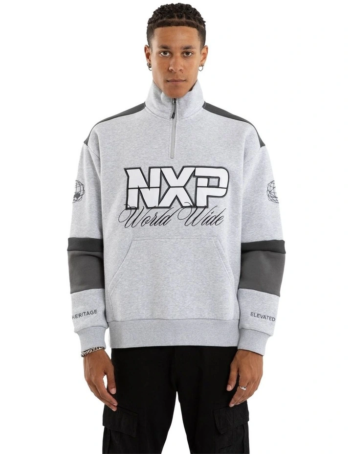 Eternal Zip Pullover Sweater in Grey image 1