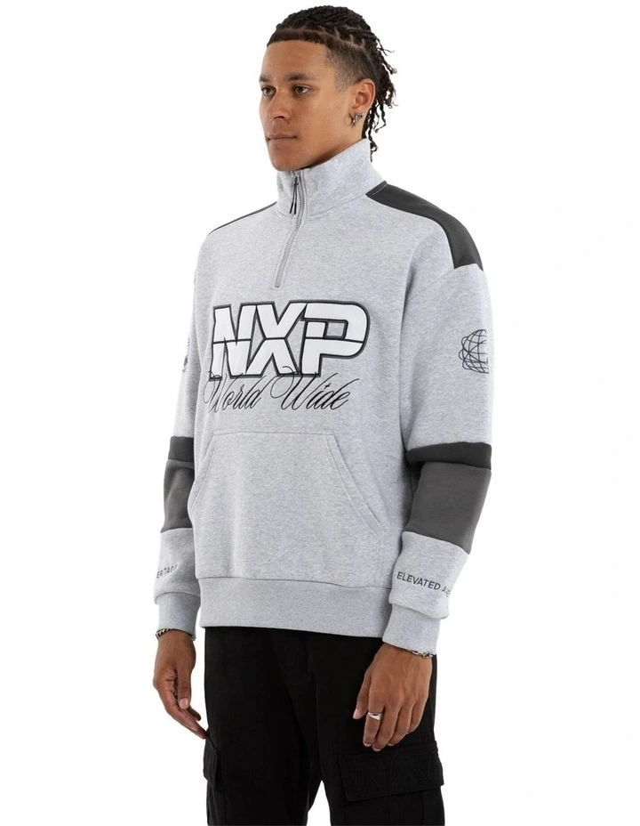 Eternal Zip Pullover Sweater in Grey image 3