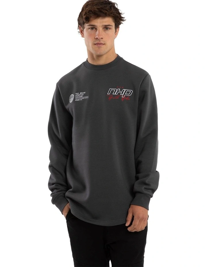 Moderate Dual Curved Sweater in Grey image 2