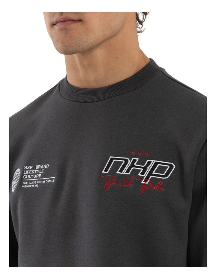 Moderate Dual Curved Sweater in Grey image 4