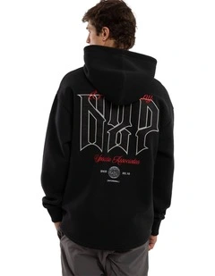 Motion Relax Dual Curve Hoodie in Black