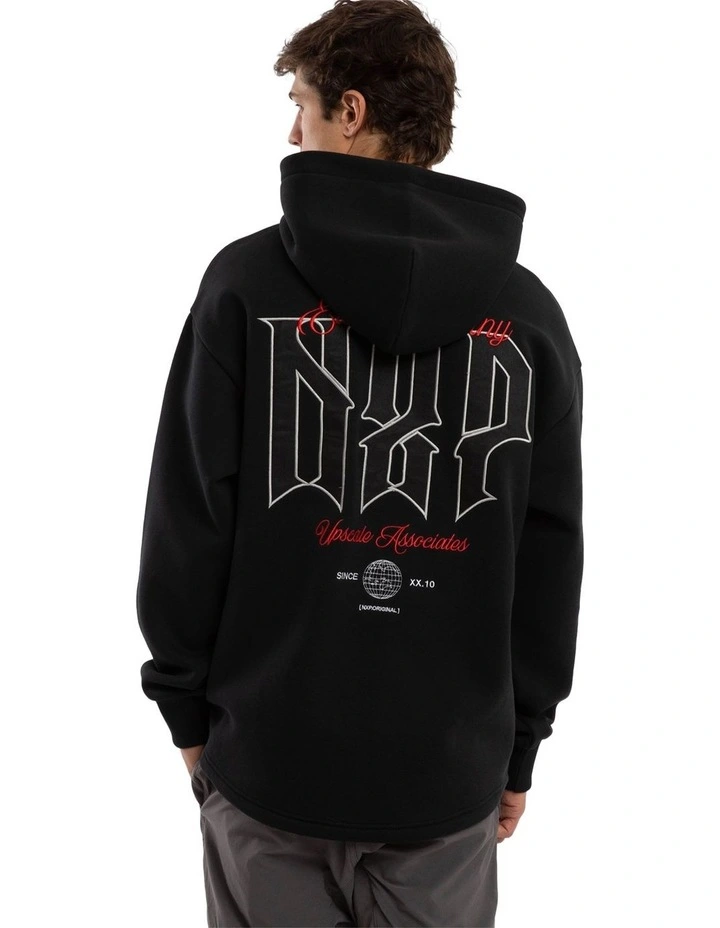 Motion Relax Dual Curve Hoodie in Black image 1