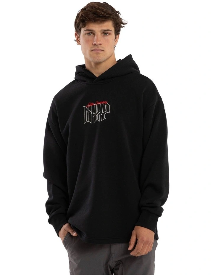 Motion Relax Dual Curve Hoodie in Black image 2