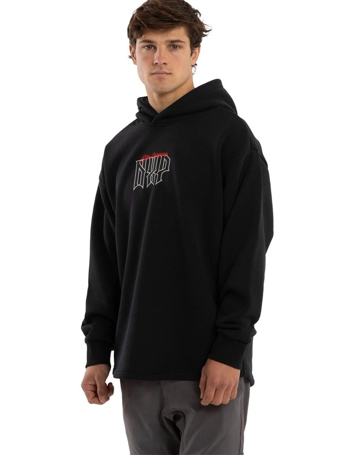 Motion Relax Dual Curve Hoodie in Black image 3