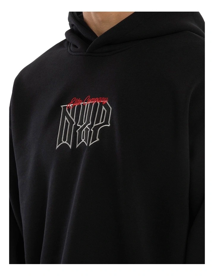 Motion Relax Dual Curve Hoodie in Black image 4