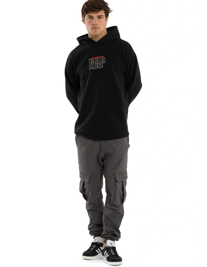 Motion Relax Dual Curve Hoodie in Black image 5