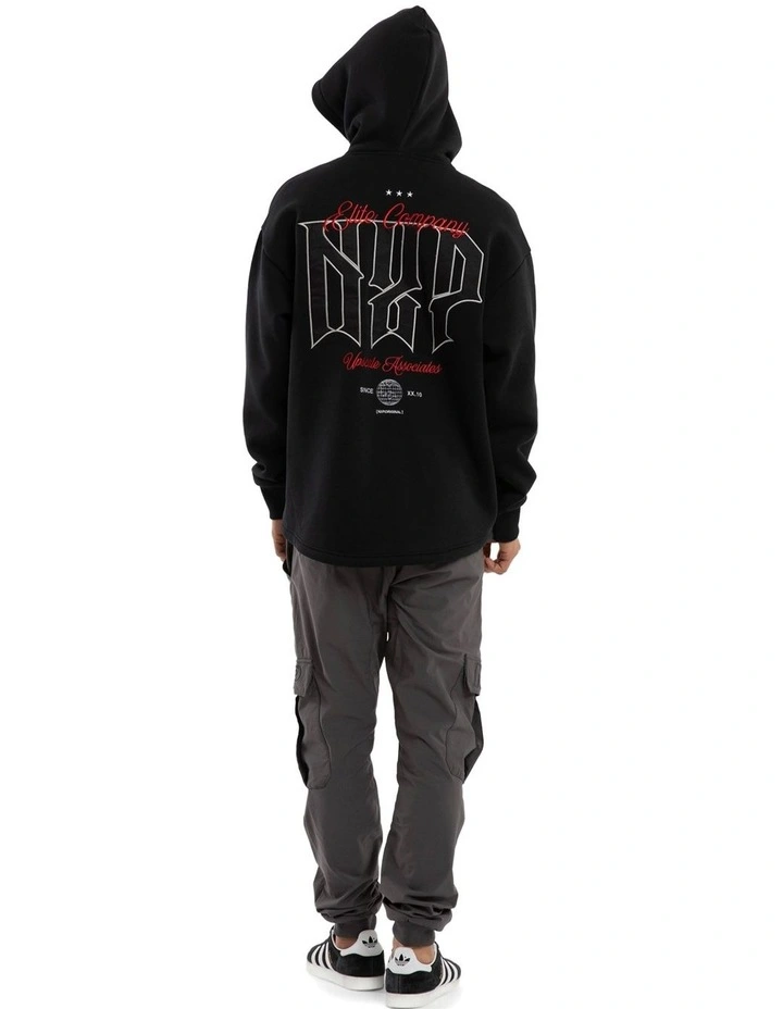 Motion Relax Dual Curve Hoodie in Black image 6