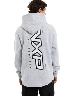 Podium Dual Curved Hoodie in Grey