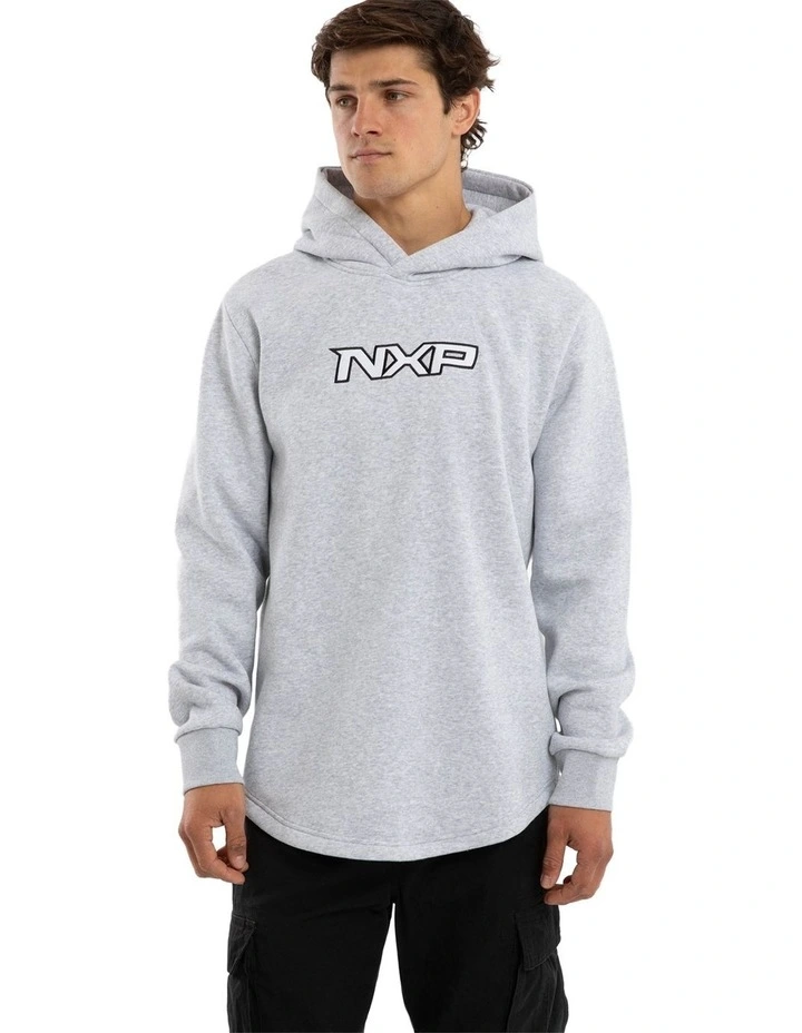 Podium Dual Curved Hoodie in Grey image 2