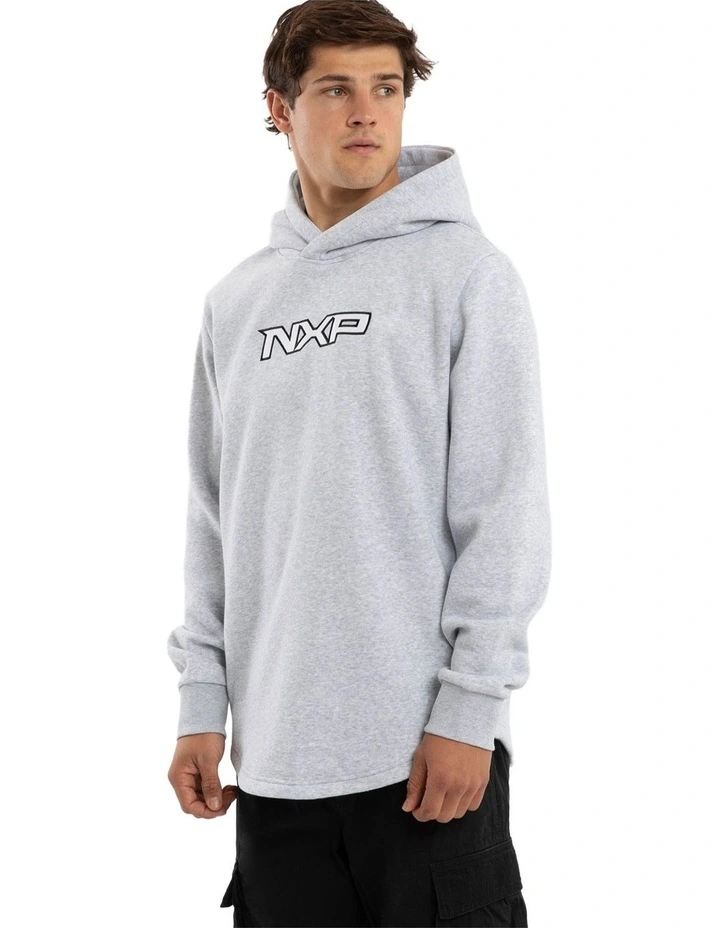 Podium Dual Curved Hoodie in Grey image 3