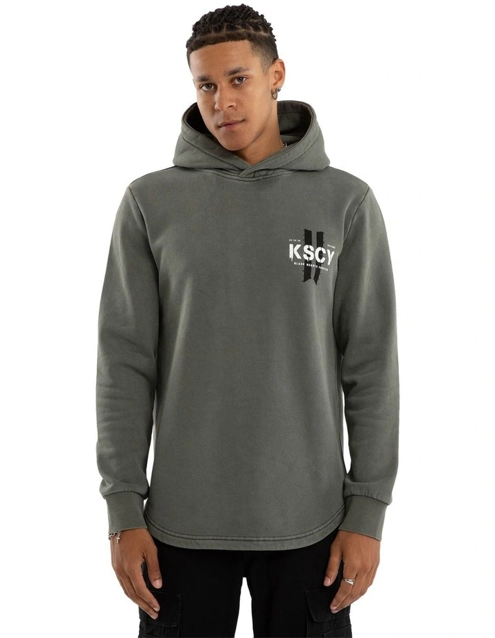 Inferno Dual Curved Hoodie in Pigment Basil image 2