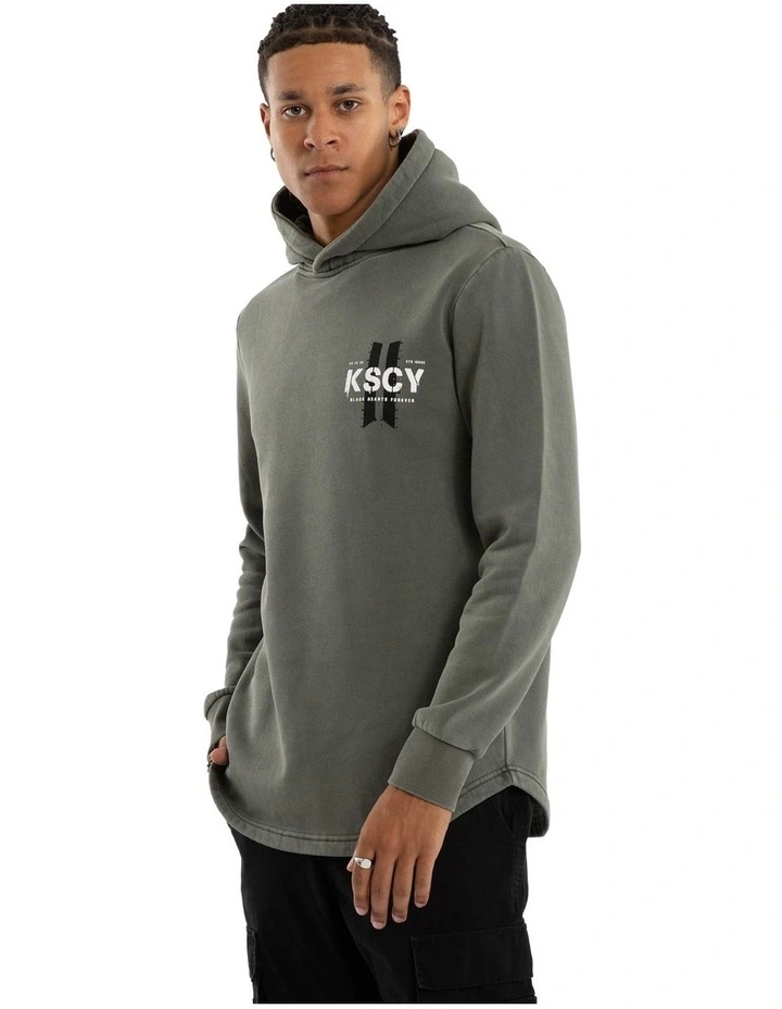 Inferno Dual Curved Hoodie in Pigment Basil image 3