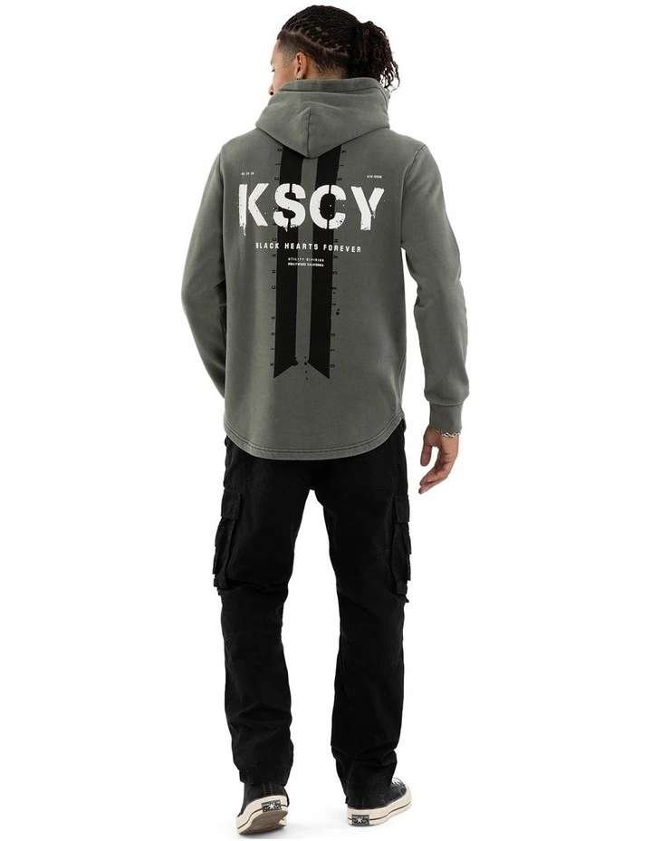 Inferno Dual Curved Hoodie in Pigment Basil image 5