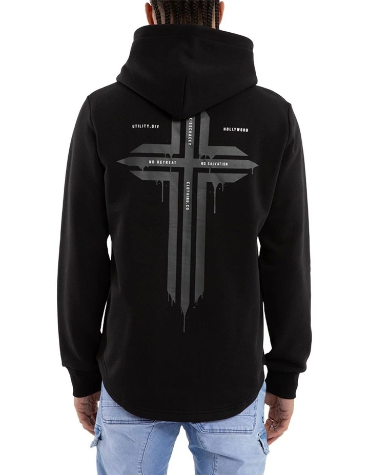 Worship Dual Curved Hoodie in Black image 1