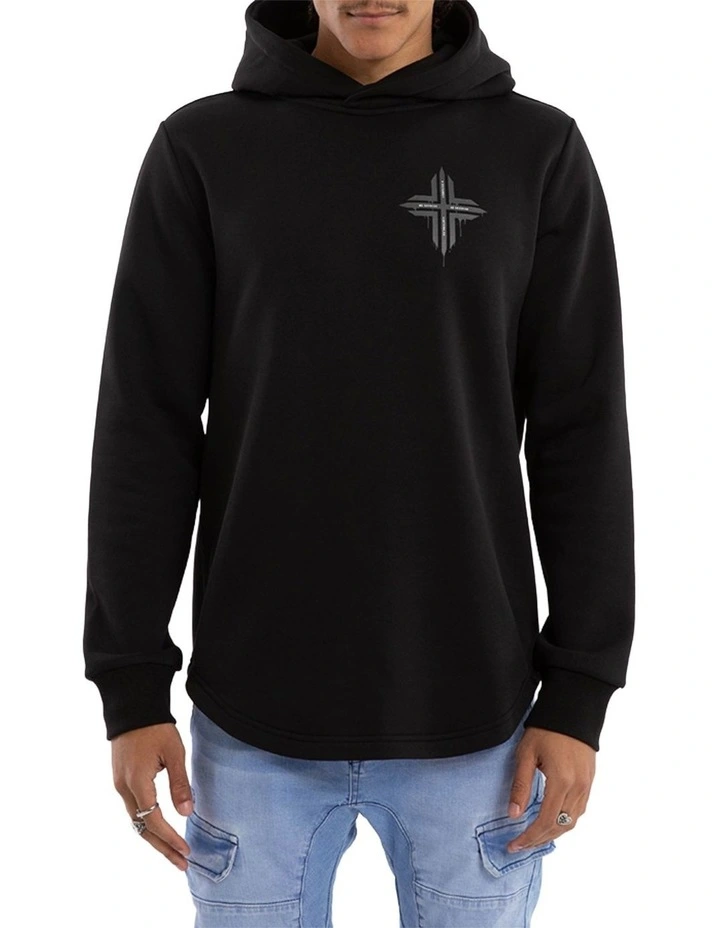 Worship Dual Curved Hoodie in Black image 2