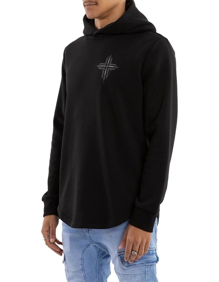 Worship Dual Curved Hoodie in Black image 3