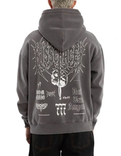 Wrath Relaxed Hoodie in Grey