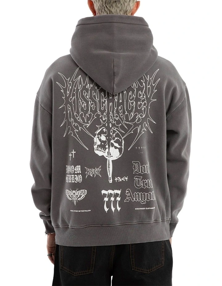 Wrath Relaxed Hoodie in Grey image 1