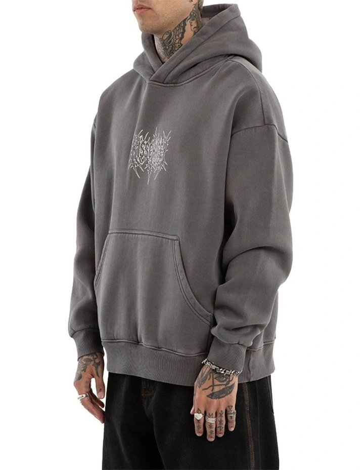 Wrath Relaxed Hoodie in Grey image 3