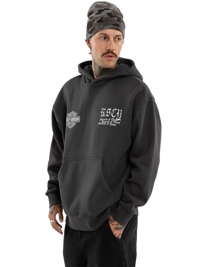 Harley Davidson Cycles Relaxed Hoodie in Black image 5