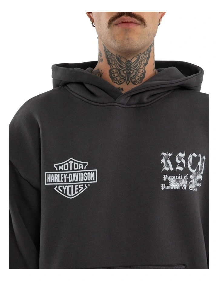 Harley Davidson Cycles Relaxed Hoodie in Black image 6