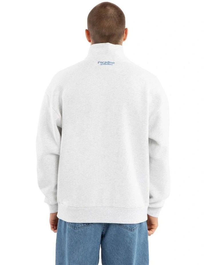 Sunbathe 1/4 Zip Sweater in Snow Marle image 2