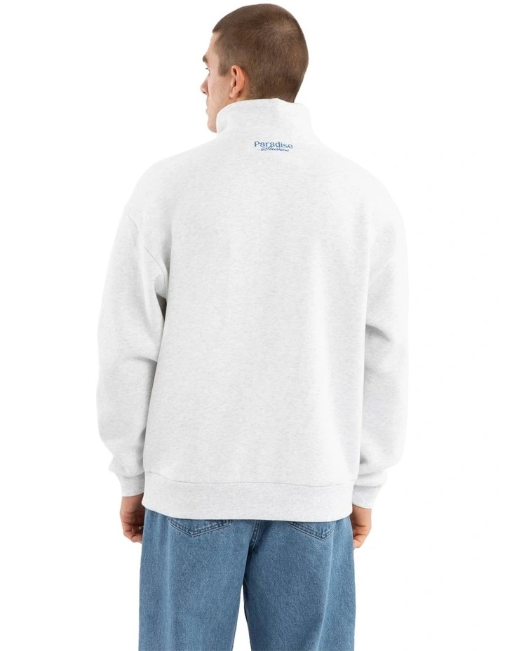 Sunbathe 1/4 Zip Sweater in Snow Marle image 5