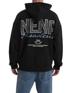 Contained Relaxed Hoodie in Black