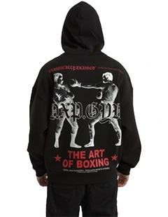 Prone Box Fit Hoodie in Black