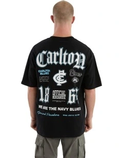 Carlton Fallback Tee in Jet Black