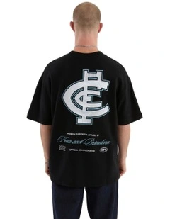 Carlton Legacy Loopback Tee in Jet Black