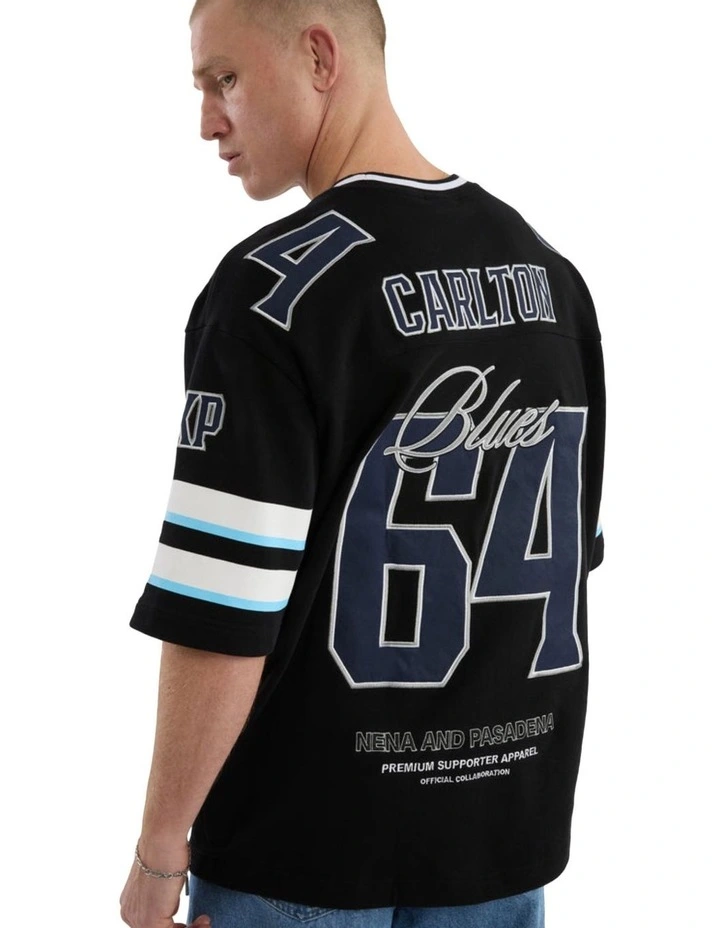 Carlton League Loopback Tee in Jet Black image 3