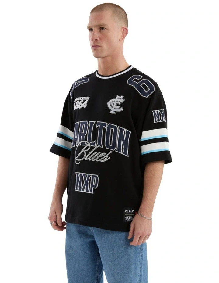 Carlton League Loopback Tee in Jet Black image 5