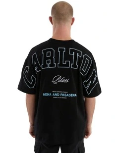 Carlton Stadium Loopback Tee in Black