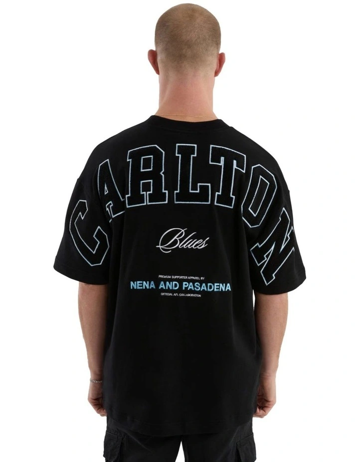Carlton Stadium Loopback Tee in Black image 1