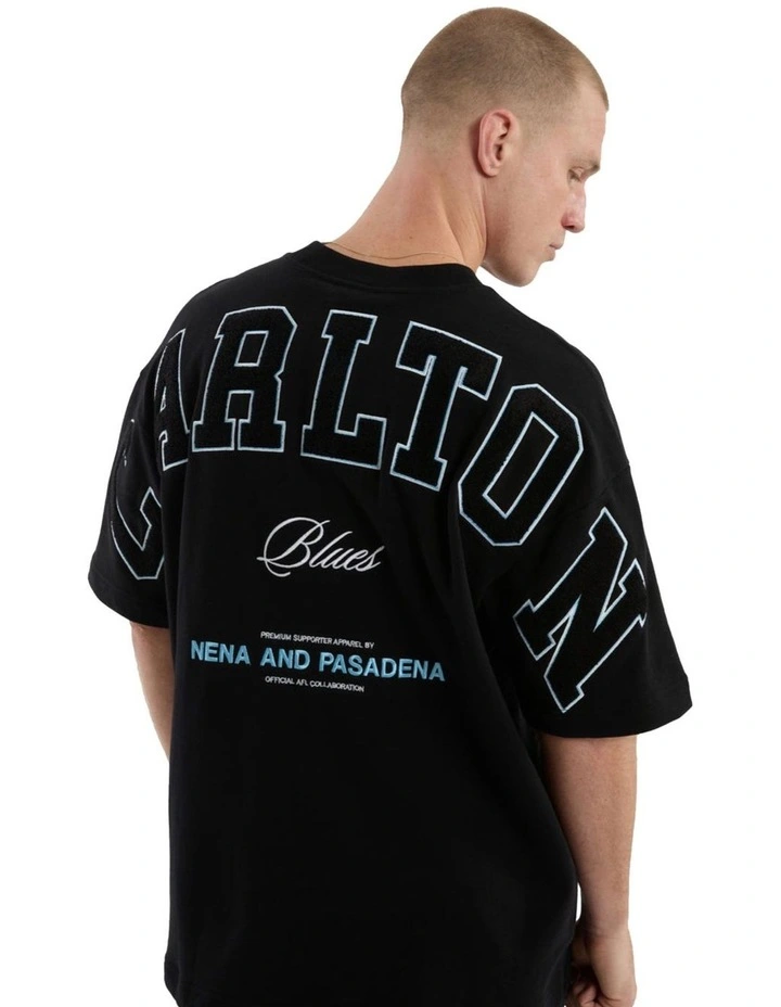 Carlton Stadium Loopback Tee in Black image 3